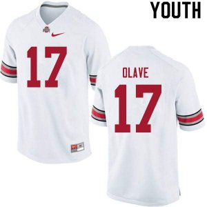 Youth Ohio State Buckeyes #17 Chris Olave White Nike NCAA College Football Jersey Original MKW0644YT